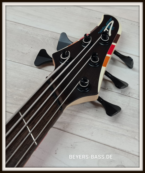 Dingwall D-Roc Custom Shop 5-String, 3 Pickups, Custom Color Creme White/70's Striping Gloss